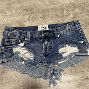 One Teaspoon Trash Whores Denim Short - size 25